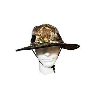 NWT Realtree Green Camo Boonie Wicking Hatband Safari with Snap Sides OSFM